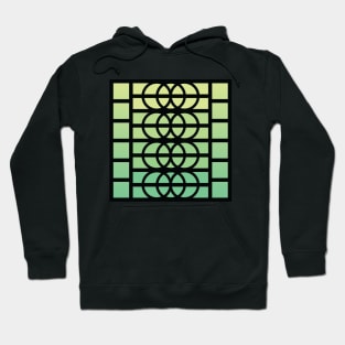 “Dimensional Rings” - V.6 Green - (Geometric Art) (Dimensions) - Doc Labs Hoodie